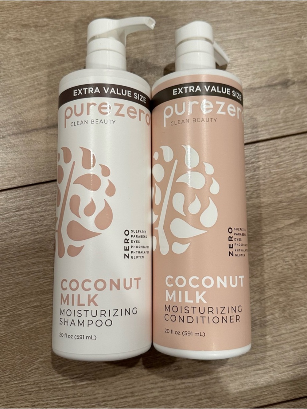Purezero Coconut Milk Moisturizing Shampoo & Conditioner Set